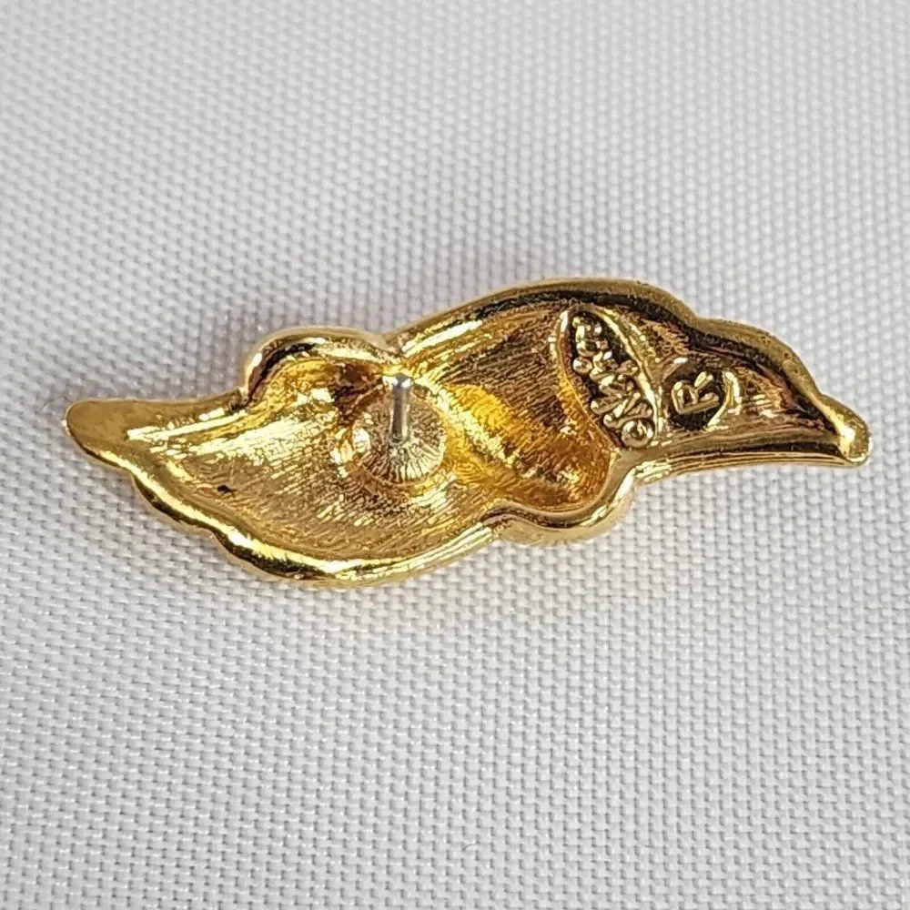 Napier Vintage Art Deco Style Broach Gold Tone Original Rare Pin‎ Classic 80s